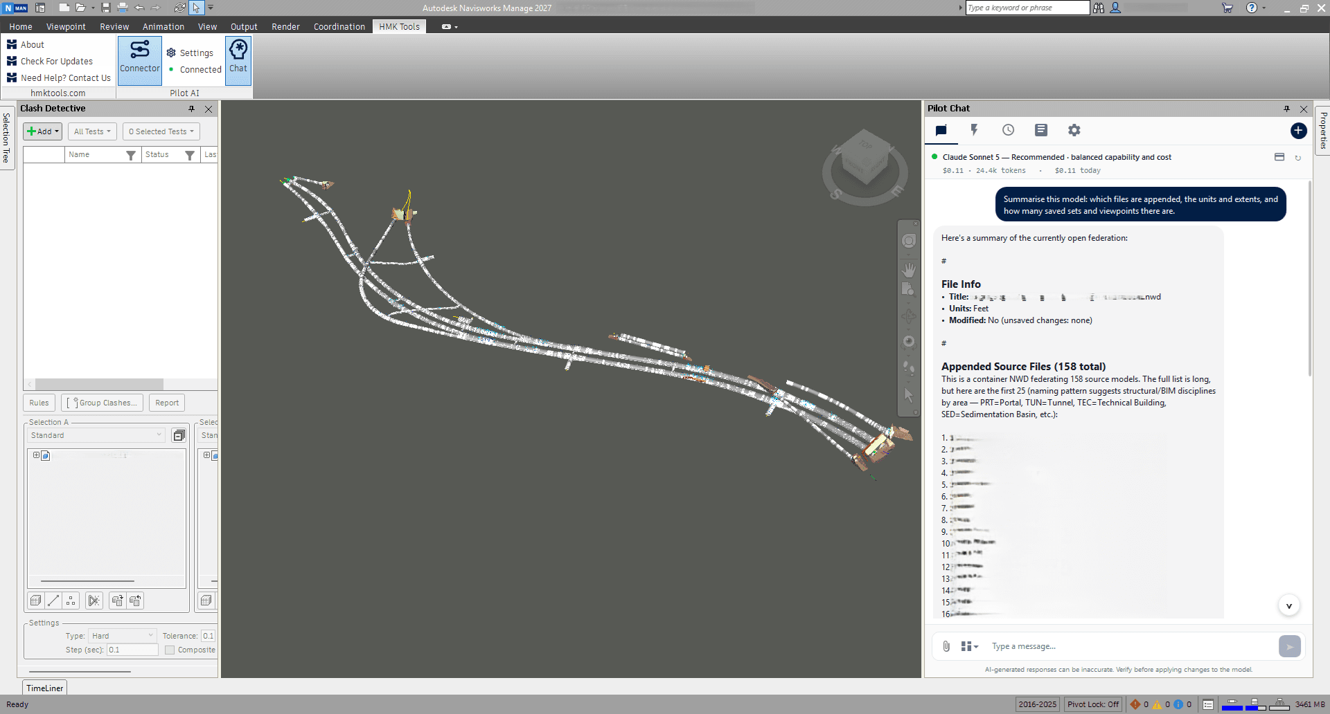 Pilot AI for Navisworks — Pilot AI inside Navisworks — in-app chat or over MCP.