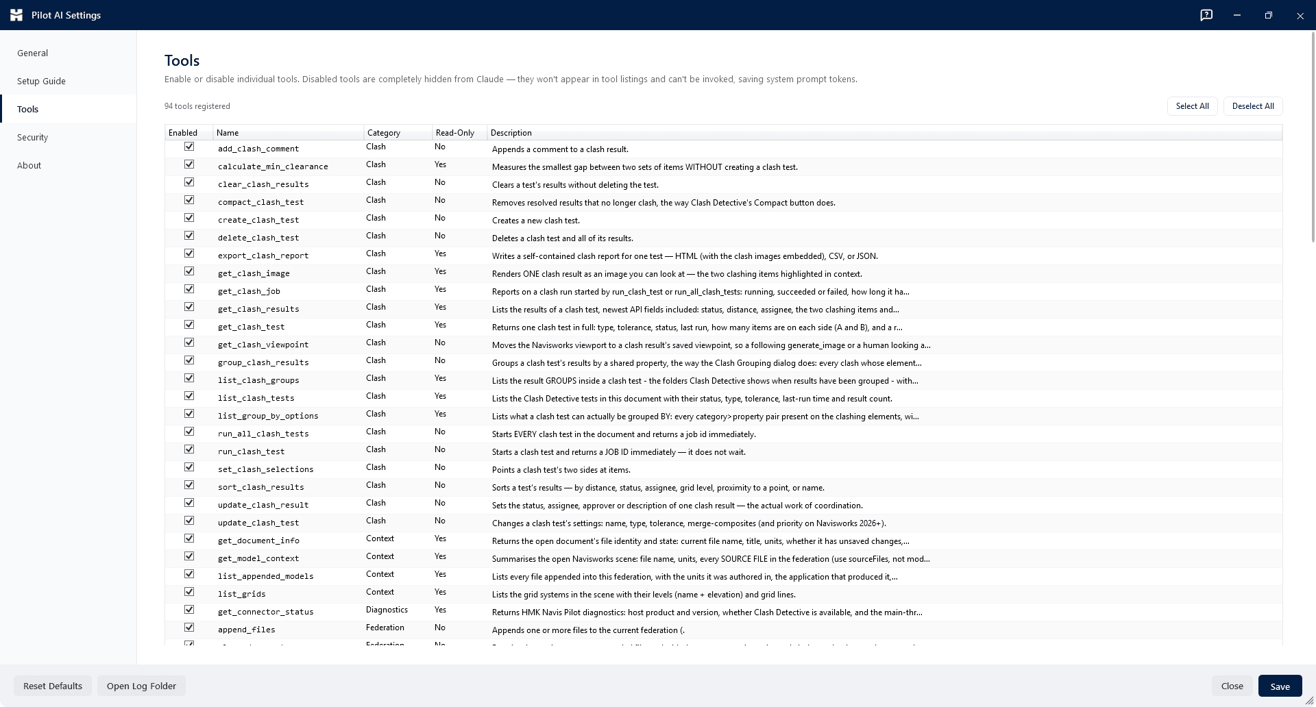 Pilot AI for Navisworks — Pilot AI inside Navisworks — in-app chat or over MCP.