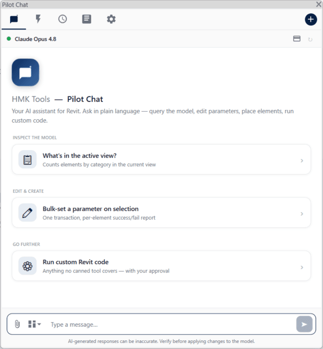 Pilot Chat — An AI assistant that lives inside Revit.